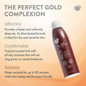 Aloe Up nozzle close-up demonstrating continuous spray and even coverage benefit