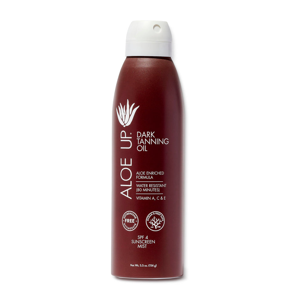 Aloe Up front packaging showing spray bottle and branding, promotes quick application