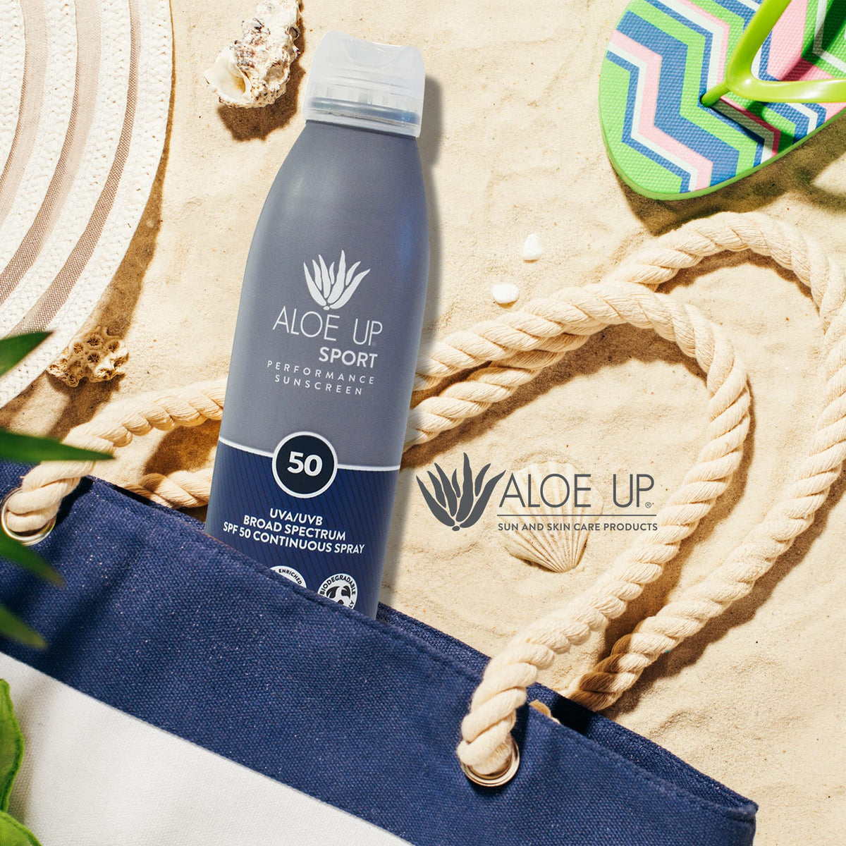 Aloe Up in family outdoor scene showing daily active sun protection