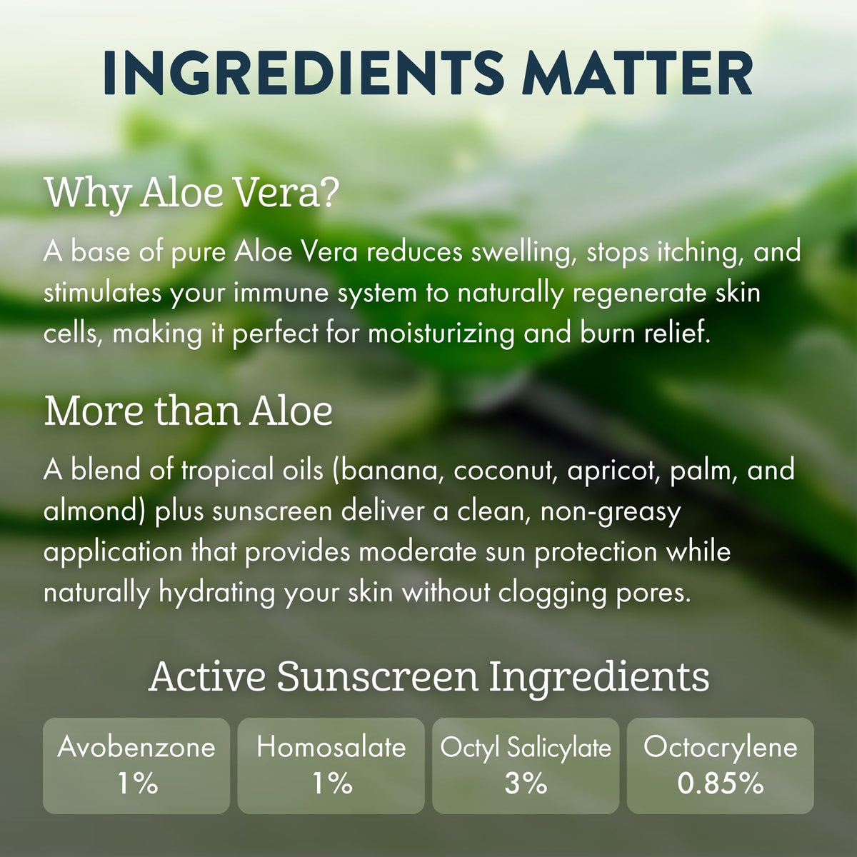 Aloe Up oil texture close-up demonstrating fast-drying, non-greasy feel