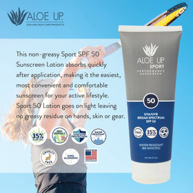 Aloe Up size comparison in hand illustrating portable 6 oz convenience