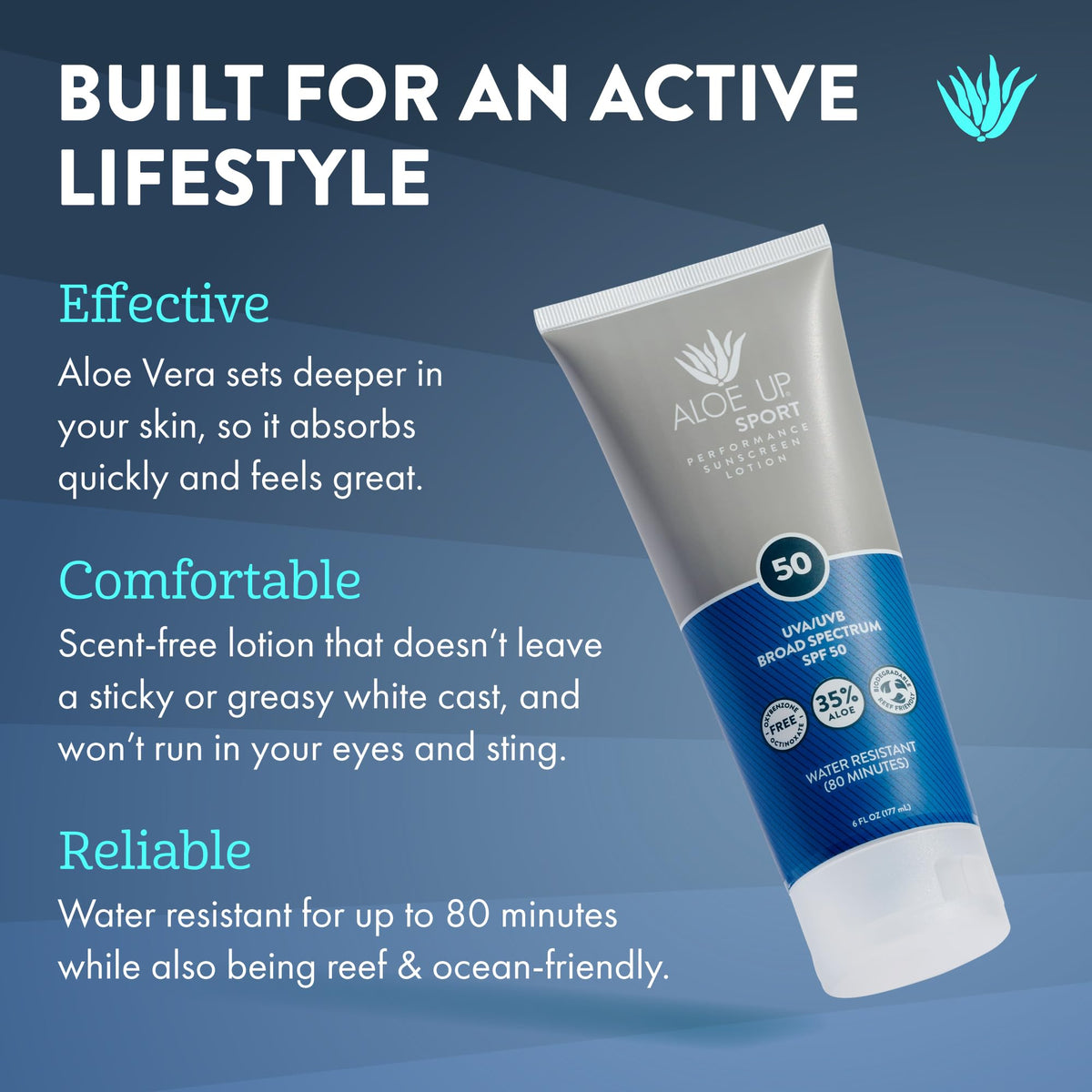 Aloe Up texture close-up highlighting aloe gel hydration and quick absorption
