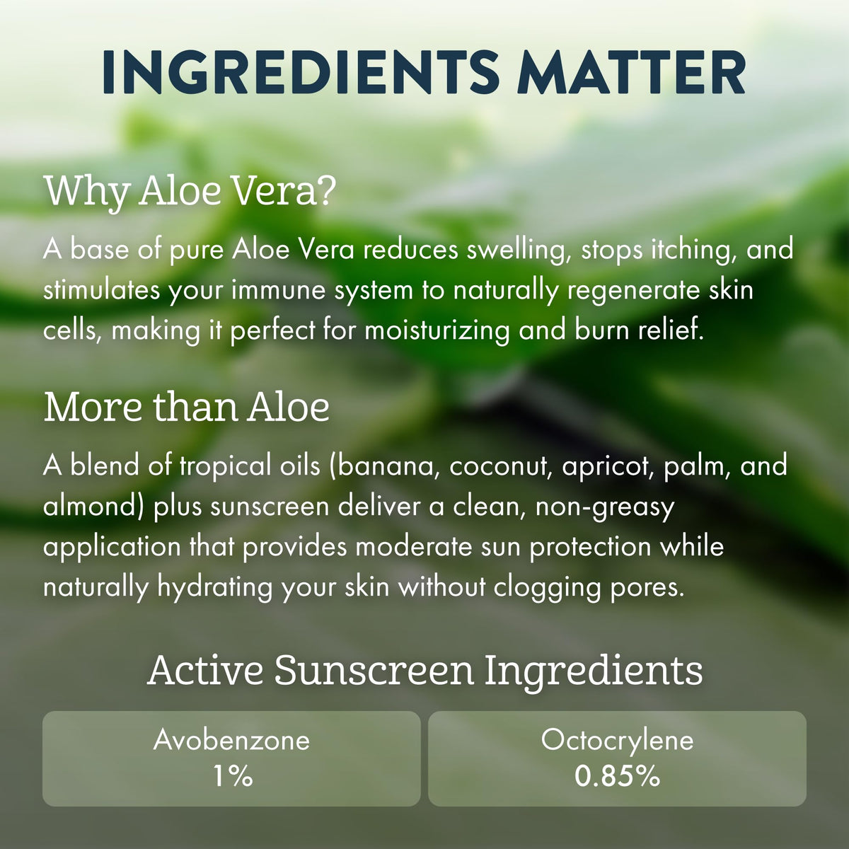 Aloe Up texture on arm showing lightweight oil absorbed with moisturizing benefit
