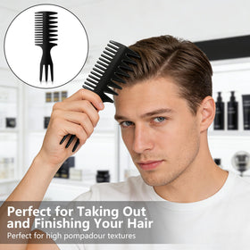 Alonekiss comb held next to hand showing portable size and control