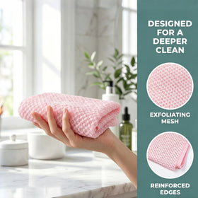 Alorin Skin towel held in hand showing compact size and travel convenience