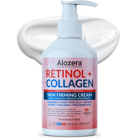 Alozera front packaging showing full 16.9 oz bottle and clean label benefit