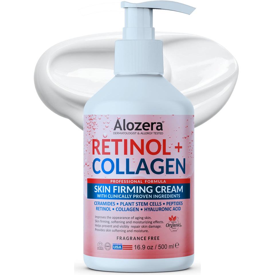 Alozera front packaging showing full 16.9 oz bottle and clean label benefit