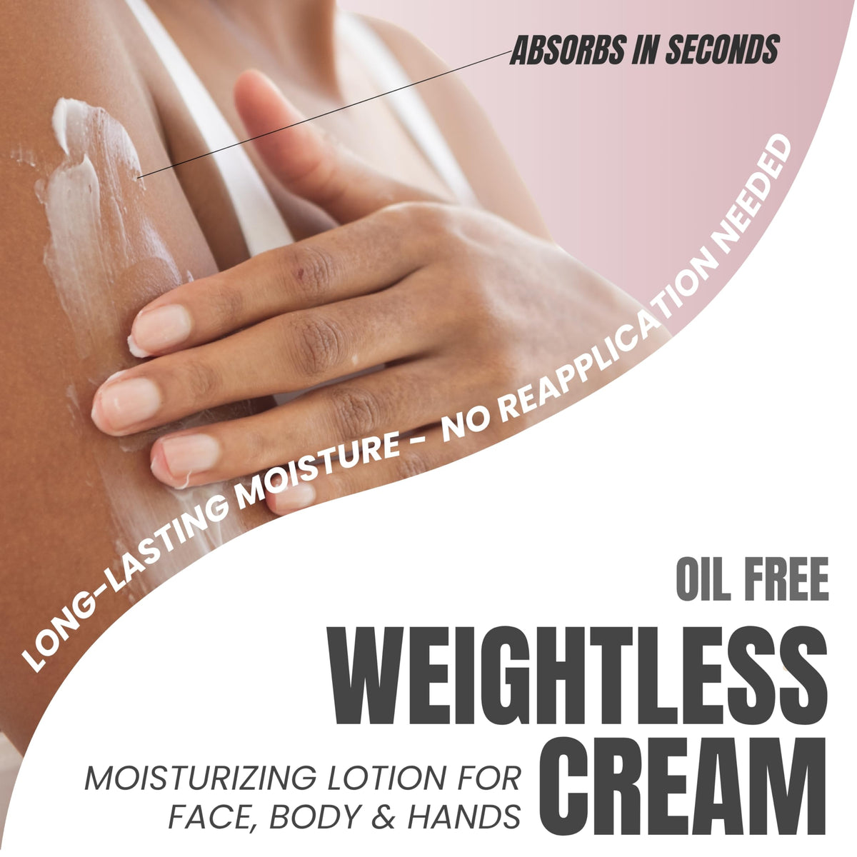 Application of Alozera on arm demonstrating smoother skin result