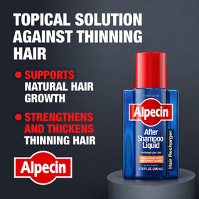 Alpecin back label close-up showing ingredients and directions