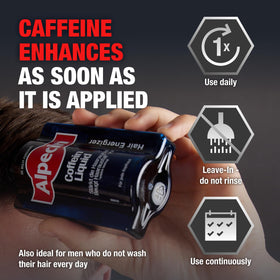 Alpecin texture drop on fingertip showing lightweight absorption benefit