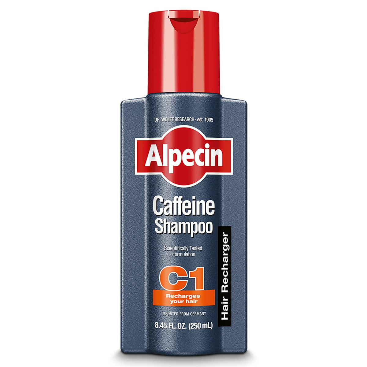 Alpecin C1 front packaging showing bottle and branding for easy identification