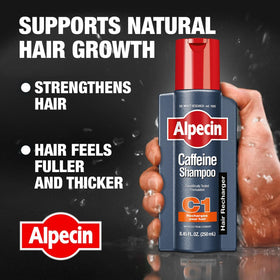 detailed shot of Alpecin C1 label and ingredients, brand transparency benefit