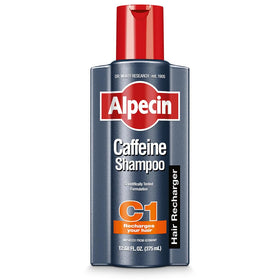 Alpecin front packaging bottle showing brand and full-size benefit