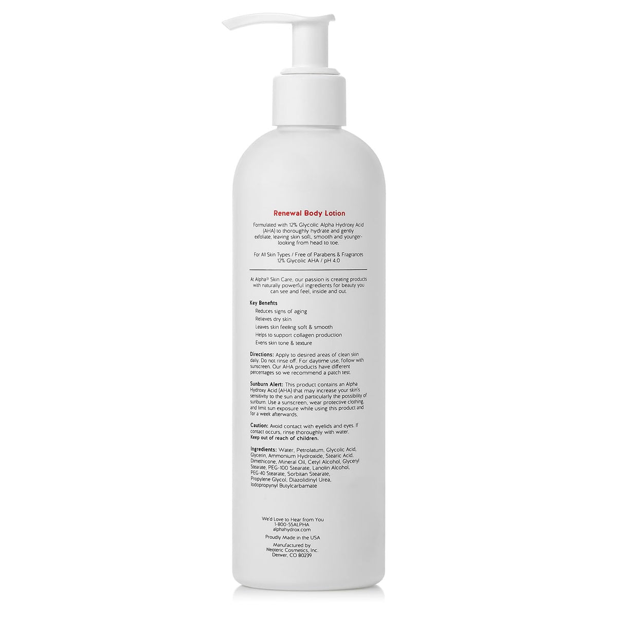 Alpha lotion on bathroom vanity styled to show daily routine benefit