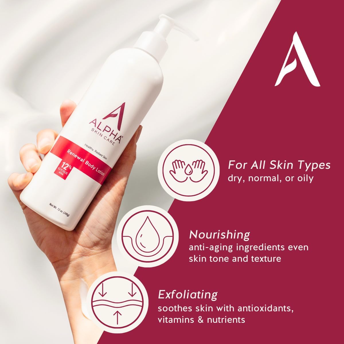 Alpha close-up of pump and label highlighting fragrance-free formula