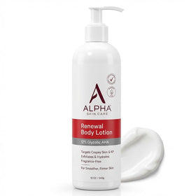 Alpha front bottle displaying product name and size, clear skincare benefits