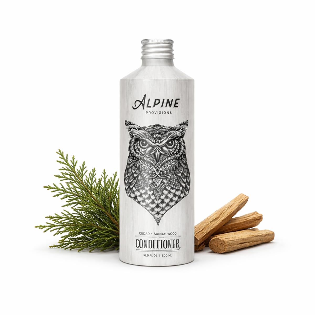 Alpine Provisions front packaging showing cedar and sandalwood scent benefits