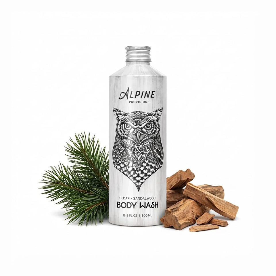 Alpine Provisions front packaging showing clean branding and cedar scent benefit