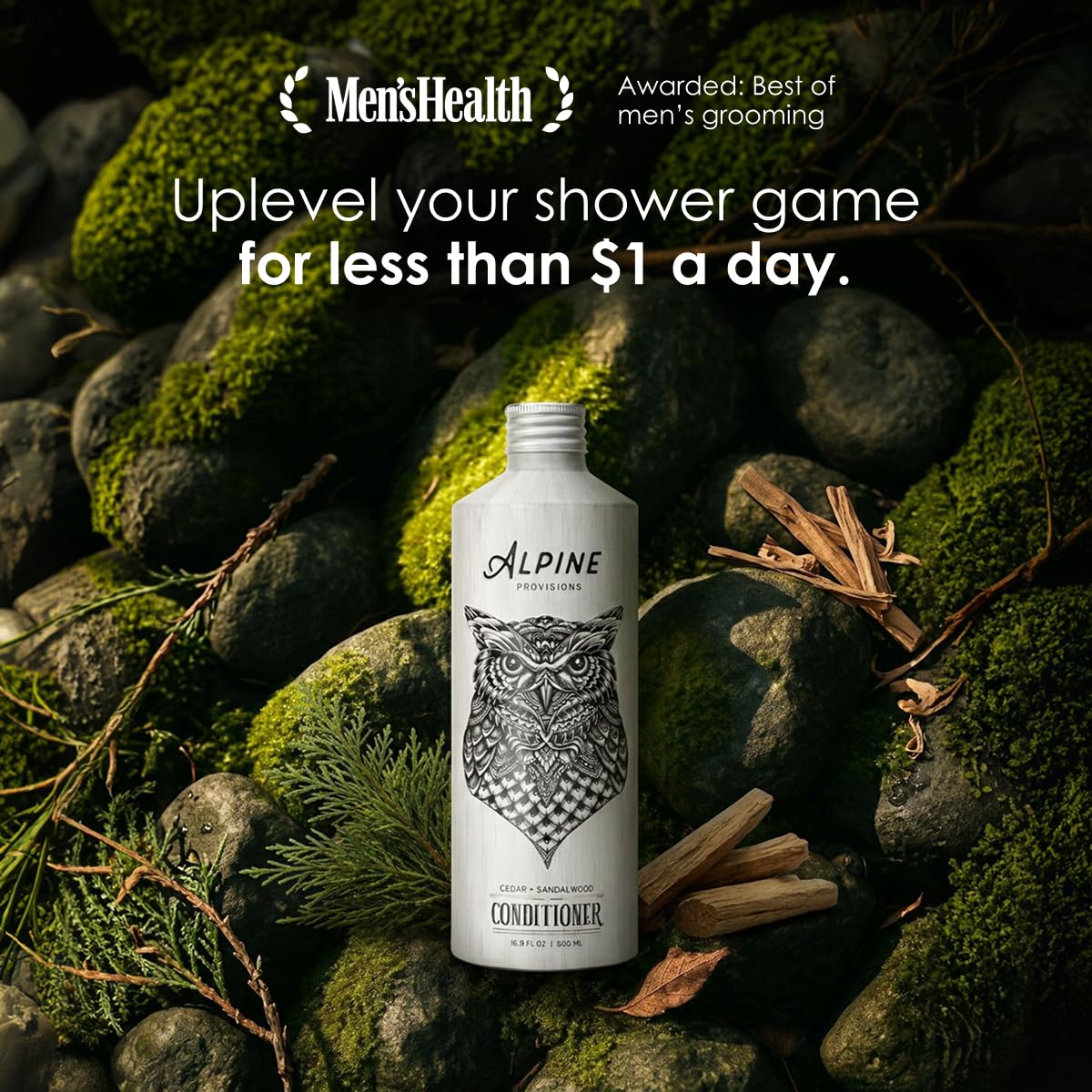 Alpine Provisions being applied to wet hair to demonstrate detangling benefits
