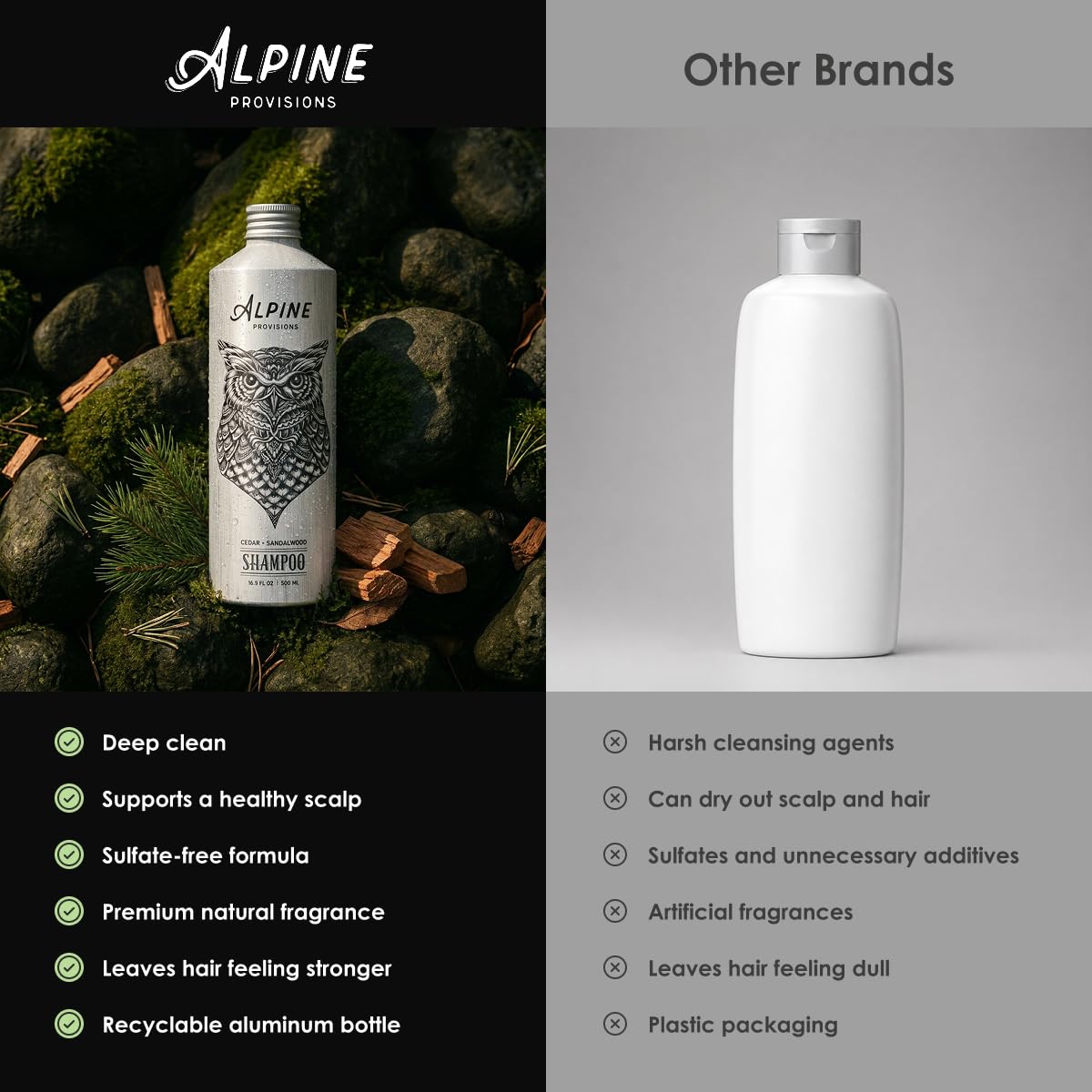 Alpine Provisions in a bathroom setting showing spa-like routine and calming scent benefit