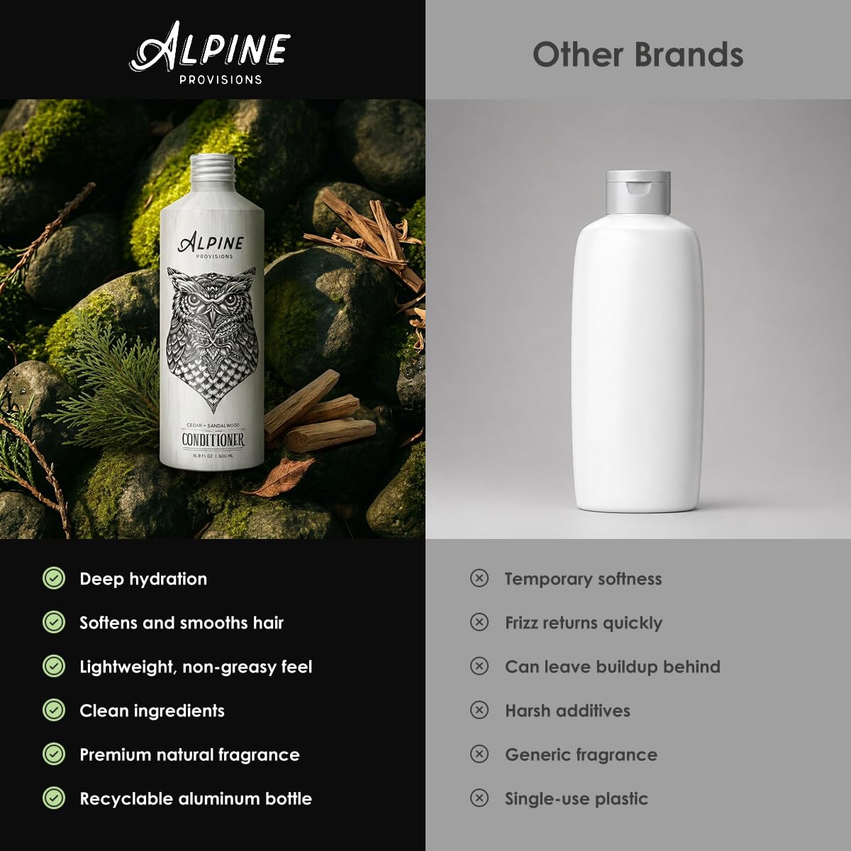 Alpine Provisions natural ingredients display with aloe and sunflower for nourishment