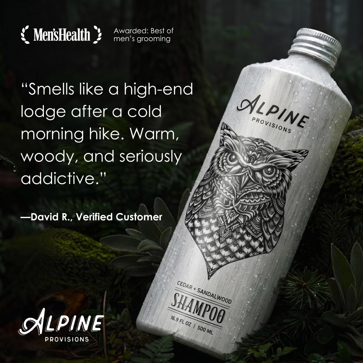 Alpine Provisions pouring texture of shampoo showing creamy hydrating lather benefit