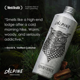 Alpine Provisions creamy conditioner texture dispensed for hydration benefits