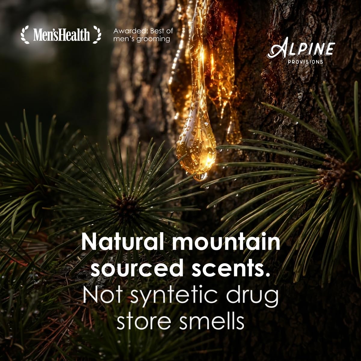 Alpine Provisions application on wet hair showing gentle cleansing and scalp comfort benefit