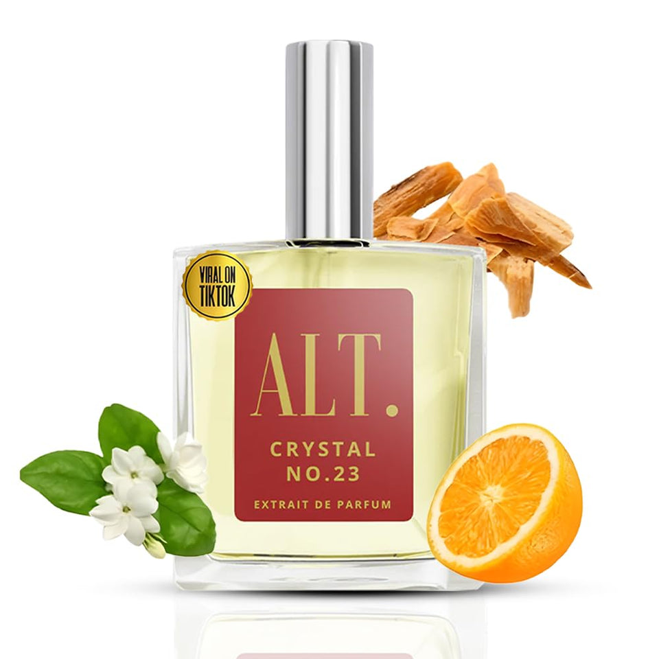 ALT. FRAGRANCES Crystal No. 23 front bottle showing elegant packaging and premium appeal