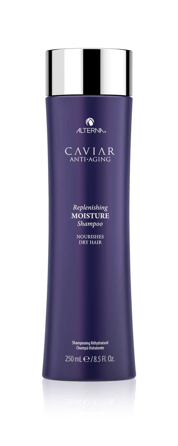 Alterna bottle front view showing caviar shampoo and luxury hydration