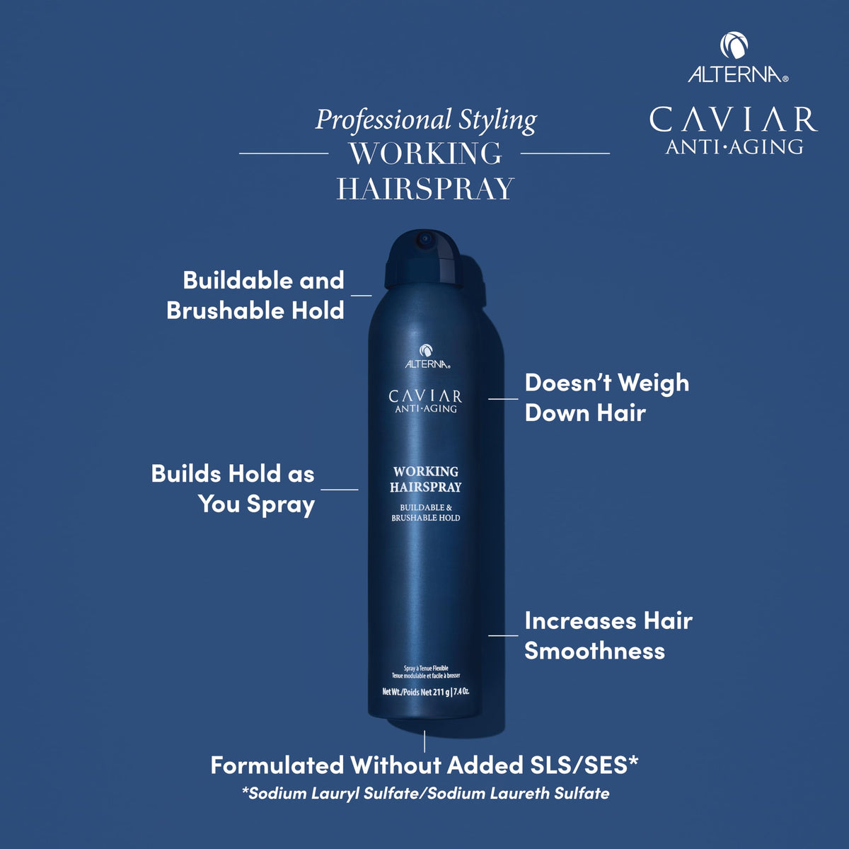 Alterna Caviar back label showing ingredients and clean formulation benefit