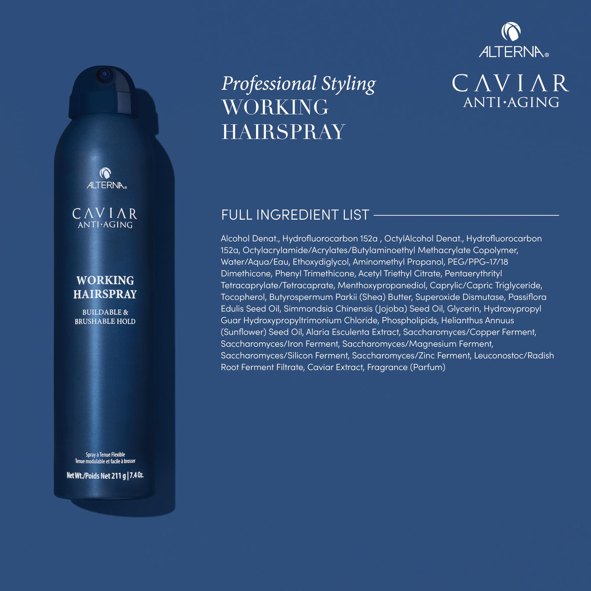 Alterna Caviar next to passport showing travel-size convenience benefit