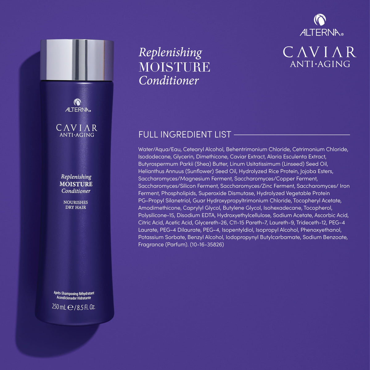 Alterna bottle in shower with hands applying conditioner for smoother hair