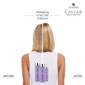 Alterna in-use blow-dry demonstrating root lift and lasting body