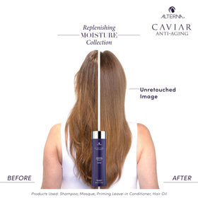 Alterna caviar poured into hand highlighting creamy texture and slip