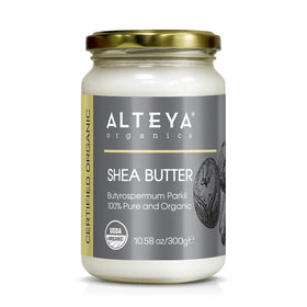 Alteya Organics front jar view showing clean organic packaging and sustainable glass