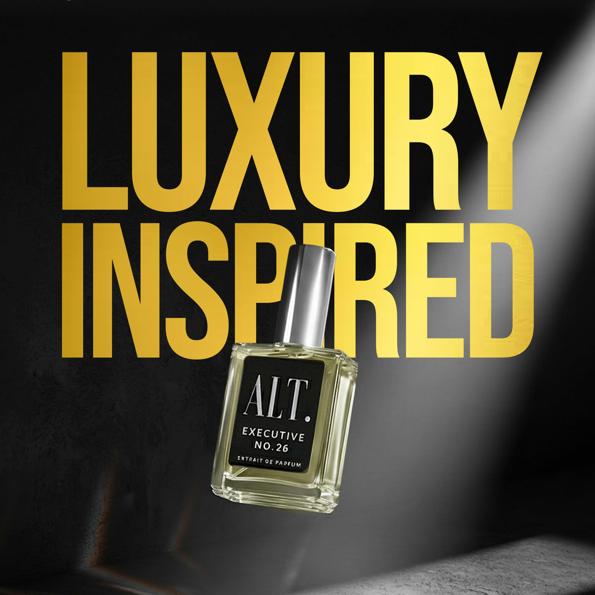 ALT. FRAGRANCES bottle angled to highlight label clarity and refined branding
