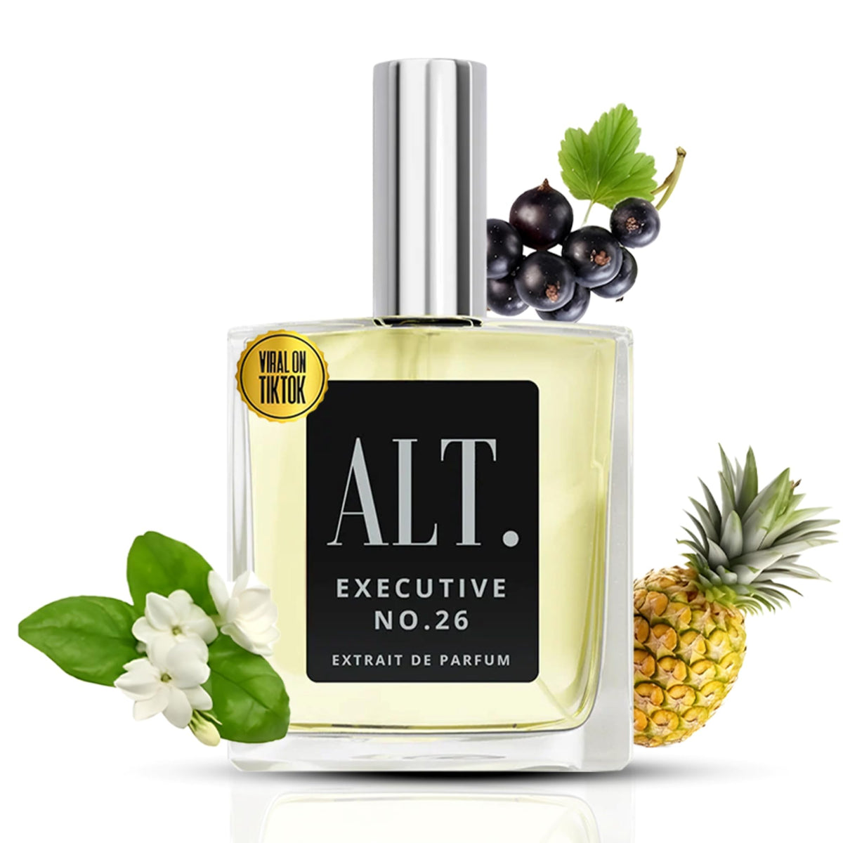 ALT. FRAGRANCES bottle front view showing sleek design and confident presentation