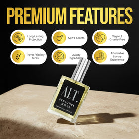 ALT. FRAGRANCES glass texture close-up showing craftsmanship and premium feel