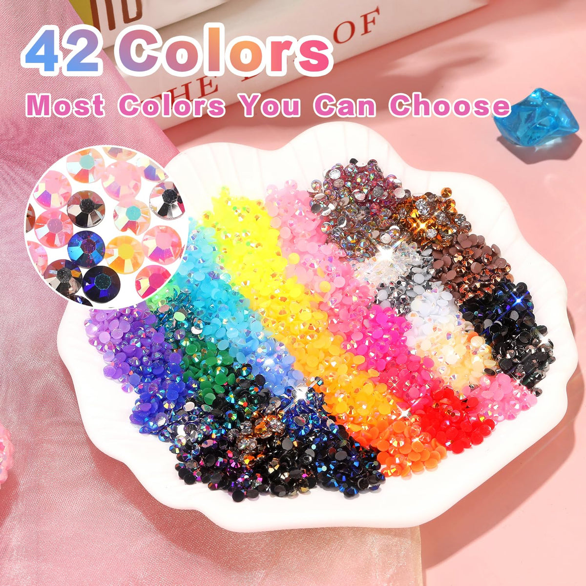 altrjo open 42-compartment box with sorted colors for organized crafting