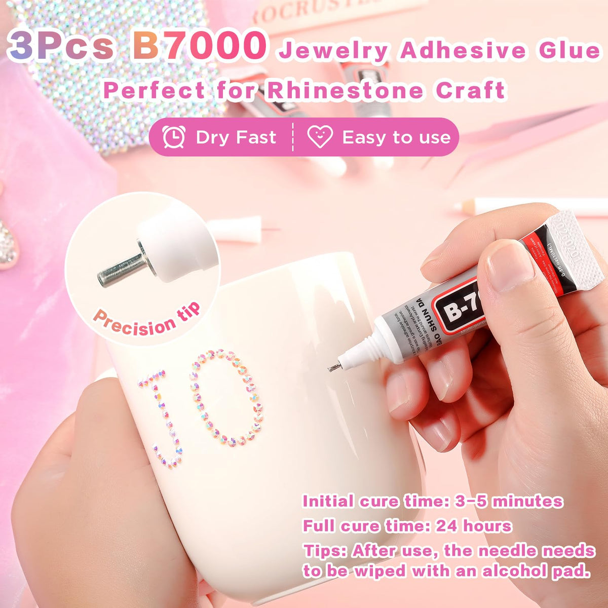 altrjo rhinestones applied on nail art demonstrating detailed manicure accents