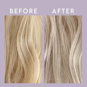 ALURAM before and after hair comparison reducing brass and brightening cool tones