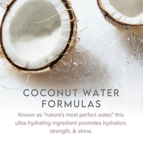 ALURAM close-up of label highlighting coconut water and clean formula