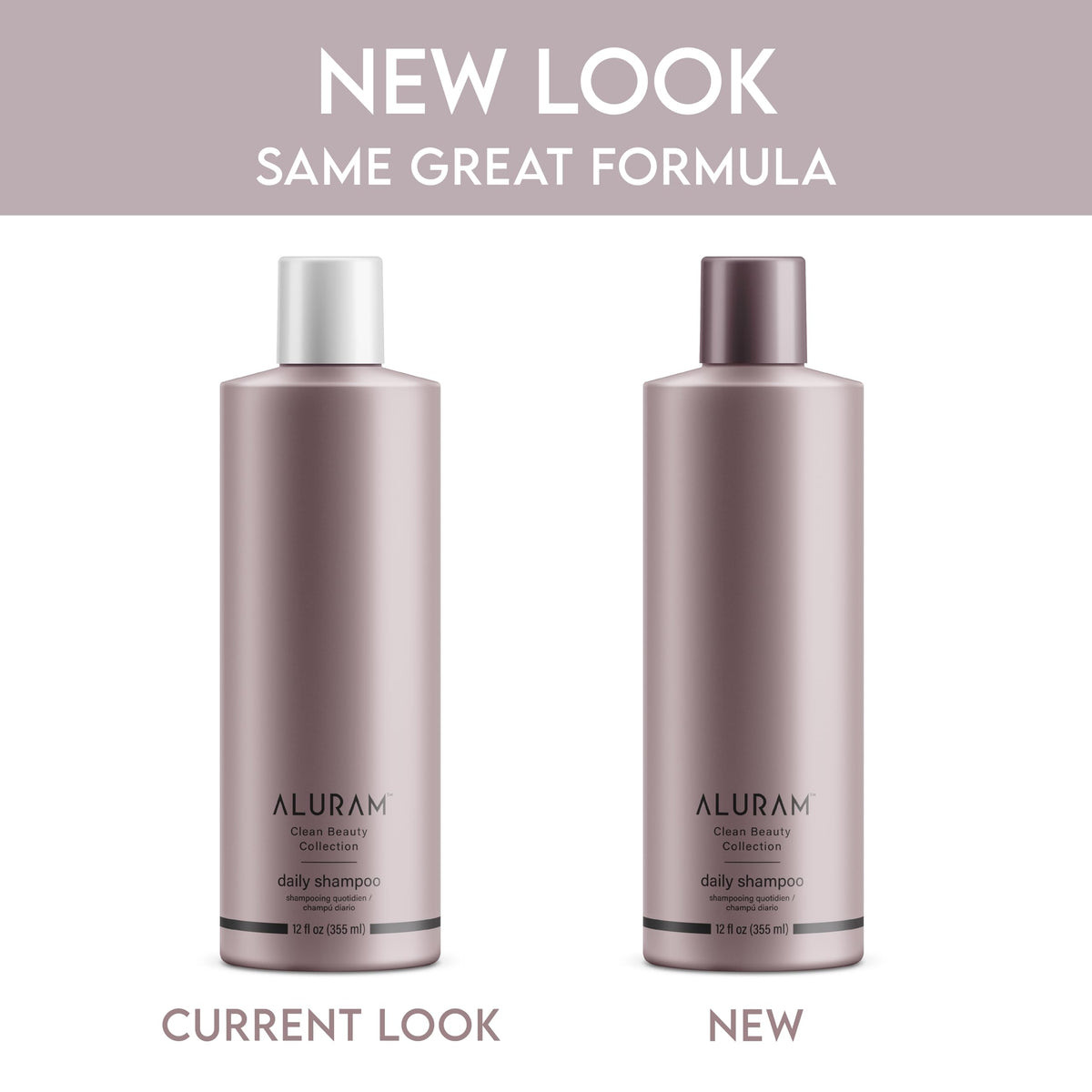 ALURAM pump and label close-up highlighting ingredients and salon-quality feel