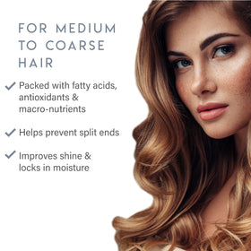 ALURAM creamy conditioner texture demonstrating hydration and slip