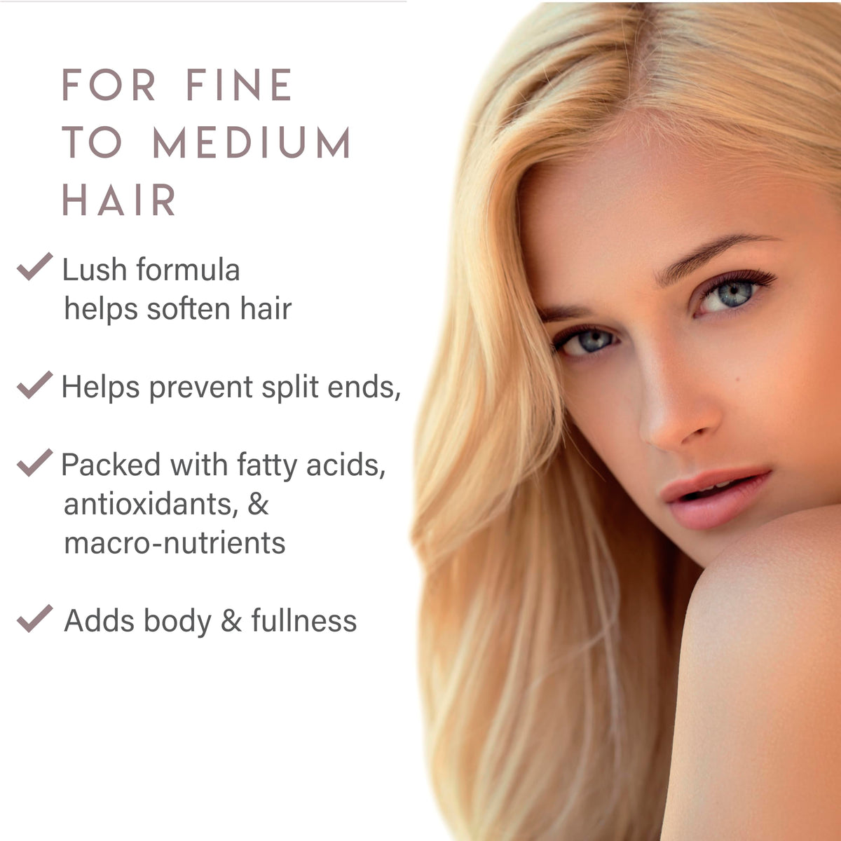 ALURAM creamy conditioner texture dispensed to show lightweight hydration