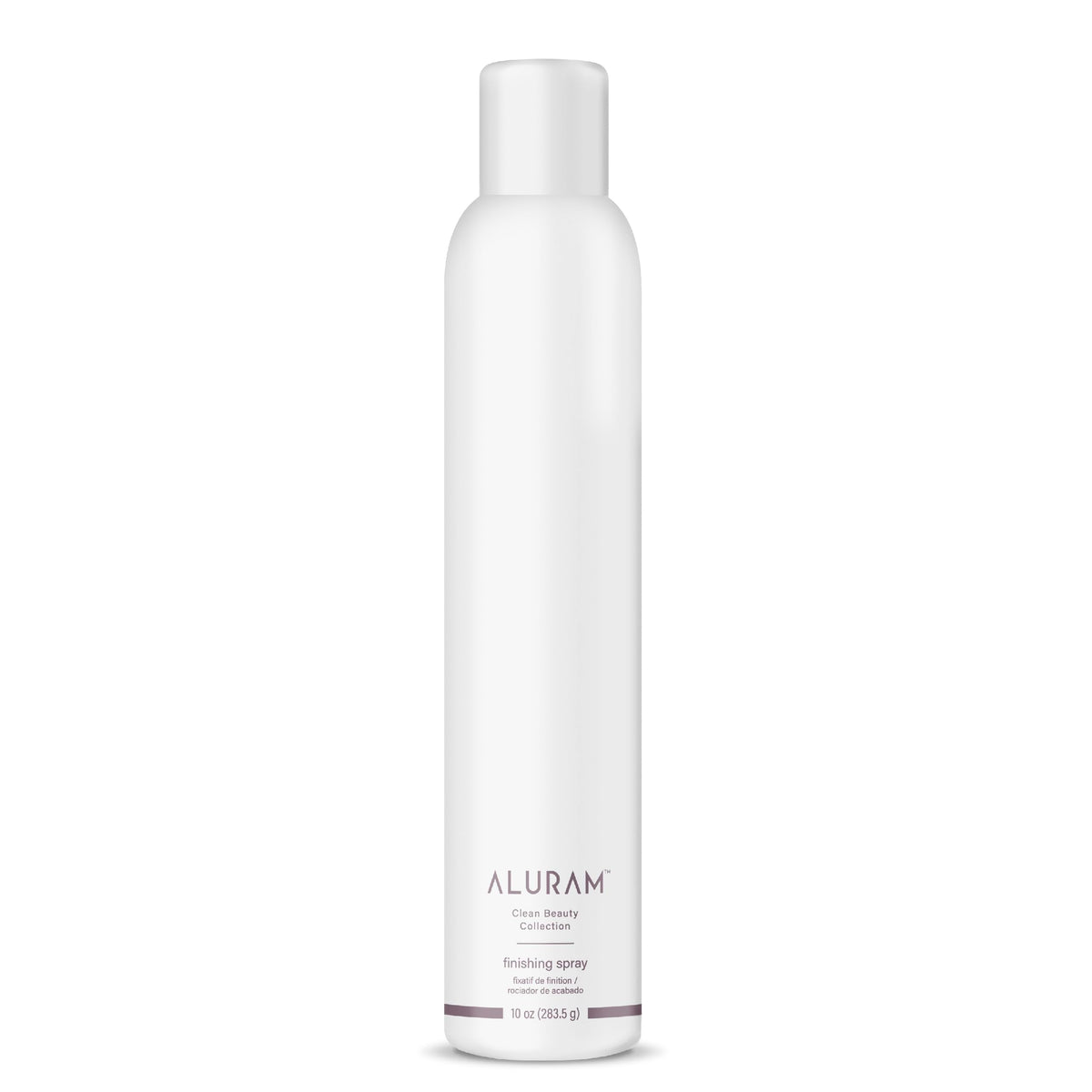 ALURAM finishing spray front packaging showing product and benefits
