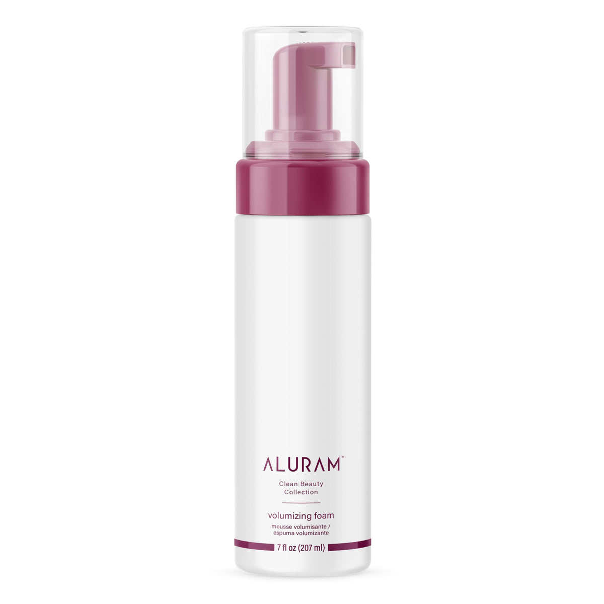 ALURAM front packaging showing volumizing foam and benefits