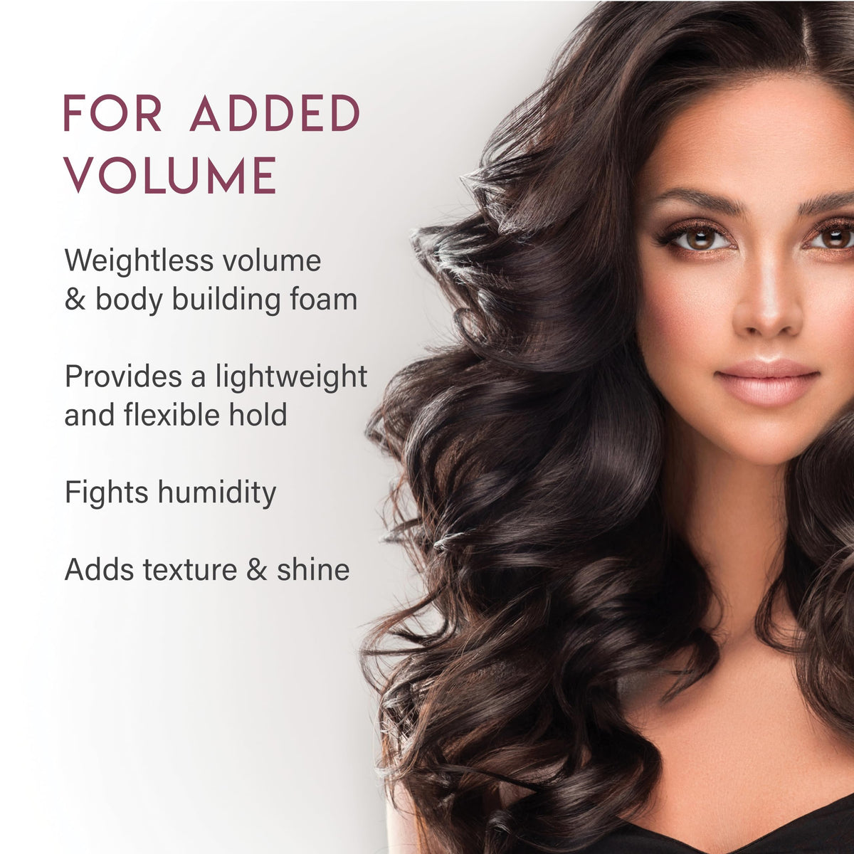 ALURAM styling foam used during blow-dry to create lift