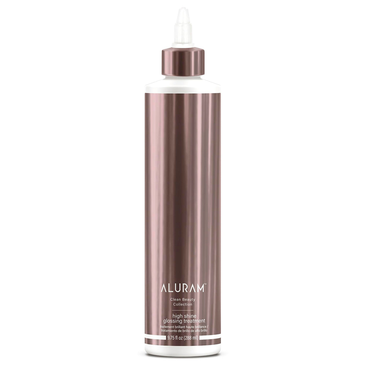 ALURAM front bottle shot showing label and glossy finish benefit